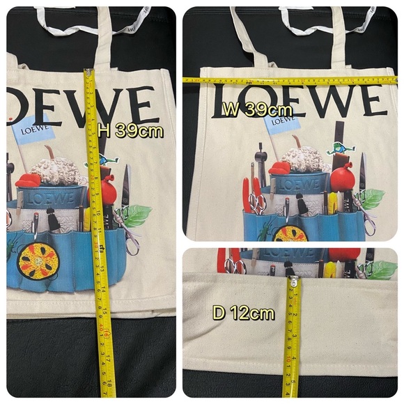 NWT Loewe Limited Edition Crafted World Exhibition Canvas Tote Bag Blue Prints - Picture 12 of 14